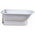 Cheviot 2176-WW TRADITIONAL Cast Iron Bathtub with Pedestal Base, White Interior, White Exterior, White Feet Tub