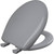 200SLOWT 032 - Bemis Round Plastic Toilet Seat with Whisper-Close Hinge, Country Grey