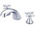 Central Brass 81172-12AC1 - Polished Chrome Two Handle Widespread Lavatory Faucet with Cross Handles