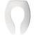 3155SSCT 000 - Bemis Elongated Open Front Commercial Toilet Seat with Self-Sustaining Check Hinge and DuraGuard, White