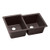 Elkay ELXU250RCN0  Quartz Luxe 33" x 20-1/2" x 9-1/2", Offset Double Bowl Undermount Sink, Chestnut