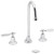 Speakman SC-3012-REV - Commander widespread faucet with 5 1/4-inch deep gooseneck rigid or swivel and revere lever handles