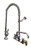 T&S Brass B-0287-427-B - Big-Flow Pre-Rinse Unit: 8-inch Wall Mount, Add-On Faucet, Spray Valve, Inlet Supply Nipples,