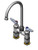 T&S Brass B-0325-CC-CR - 4-inch C/C Double Pantry Faucet, Ceramas, Swivel Gooseneck, Lever Handles & 00Cc Inlets