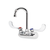 Krowne 10-400L-W Silver Series 4" Center All Mount Faucet With 3-1/2" Wide Gooseneck Spout And Wrist Blade Handles, Chrome