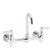 Speakman SC-5742-4-FC - Commander thru/back faucet with 3 3/4-inch deep plain end gooseneck rigid or swivel 2.0 gpm laminar flow control in base of spout with lever handles
