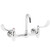 Speakman SC-5744-4-FC - Commander thru/back faucet with 3 3/4-inch deep plain end gooseneck rigid or swivel 2.0 gpm laminar flow control in base of spout with 4-inch wrist blade handles