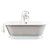 Cheviot 2162-WW-7 SANDRINGHAM Cast Iron Bathtub, White Interior, White Exterior, White Feet Tub