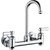 Chicago Faucets 640-GN1AE1-369YAB - Hot and Cold Water 8-inch Wall Mounted Sink Faucet with Integral Supply Stops