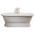 Cheviot 2138-WC-7 REGAL Cast Iron Bathtub with Pedestal Base, White Interior, Custom Colour Exterior, White Feet Tub