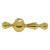 Rohl ZZ9211702Z-IB Cisal Ornate Metal Lever Only With Cold Mark M.4 X 40 Screw And Screw Cover Cap With "Cold" In Script In Italian Brass For All Faucets Except Pressure Balance