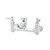 T&S Brass B-0674-CR-BSTR - Service Sink Faucet, 8-inch Wall Mount, Ceramas, Vacuum Breaker, Built-In Stops, Rough Chrome