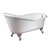 Cheviot 2144-WC-CH SLIPPER Cast Iron Bathtub, White Interior, Custom Colour Exterior, Chrome Feet Tub
