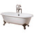 Cheviot 2127-WW-PN REGAL Cast Iron Bathtub, White Interior, White Exterior, Polished Nickel Feet Tub