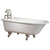 Cheviot 2092-WC-WH TRADITIONAL Cast Iron Bathtub, White Interior, Custom Colour Exterior, White Feet Tub