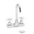 Speakman SC-3091-D75-FC - Commander centerset faucet with 3 3/4-inch deep plain end gooseneck rigid or swivel 2.0 gpm laminar flow control in base of spout and D75 cross handles