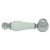 Rohl ZZ97368021-APC Rohl Arcana Ornate White Porcelain Lever Only With "Hot" Screw Cover Cap And M.4 X 40 Screw In Polished Chrome For All Cisal Faucets Except Pressure