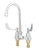 T&S Brass B-0892-QT-VF05G - 4-inch Centerset Faucet, Swivel Gooseneck, 1/4-Turn Eternas, 0.5 Vr Non-Aerated, Deck Gasket,