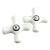 Chicago Faucet Shoppe - 637-PRJKCPR-NEW Porcelain Cross Handles in Chrome