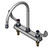T&S Brass B-1120-135X-WH4 - 8-inch Workboard Faucet, Deck Mount, 8-3/4-inch Swivel Gooseneck, Stream Regulator, Lever Handles