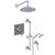 Graff G-7287-C15S-BNi Contemporary Pressure Balancing Shower Set (Rough & Trim), Brushed Nickel