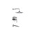 Graff G-7286-LM42S-PN Contemporary Pressure Balancing Shower Set (Rough & Trim), Polished Nickel