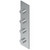 Graff G-8059-RH0-SN-T M-Series Square 4-Hole Trim Plate with Round Handles (Vertical Installation), Steelnox (Satin Nickel)