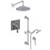 Graff G-7288-LM47S-PC Contemporary Pressure Balancing Shower Set (Rough & Trim), Polished Chrome