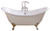 Cheviot 2166-WC-0-CH REGENCY Cast Iron Bathtub, White Interior, Custom Colour Exterior, Chrome Feet Tub