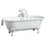 Cheviot 2170-WW-7-PN REGAL Cast Iron Bathtub with Shaughnessy Feet, White Interior, White Exterior, Polished Nickel Feet Tub