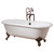 Cheviot 2110-BB-0-PB REGAL Cast Iron Bathtub, Biscuit Interior, Biscuit Exterior, Polished Brass Feet Tub