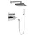 Graff G-7295-C14S-PN-T Contemporary Pressure Balancing Shower Set (Trim Only), Polished Nickel