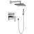 Graff G-7295-LM38S-BNi Contemporary Pressure Balancing Shower Set (Rough & Trim), Brushed Nickel