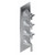 Graff G-8079-1L3C-AU-T M-Series Finezza UNO 4-Hole Trim Plate w/Finezza Handles (Vertical Installation), 24K Gold Plated