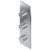 Graff G-8057-RH0-BNi-T M-Series Square 3-Hole Trim Plate with Round Handles (Vertical Installation), Brushed Nickel