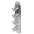 Graff G-8088-C2E0-PN-T M-Series Transitional 4-Hole Trim Plate w/Cross Handles (Vertical Installation), Polished Nickel