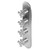 Graff G-8088-C3E0-PC-T M-Series Transitional 4-Hole Trim Plate w/Cross Handles (Vertical Installation), Polished Chrome