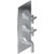 Graff G-8078-1L2C-PC-T M-Series Finezza UNO 3-Hole Trim Plate w/Finezza Handles (Vertical Installation), Polished Chrome