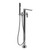 Graff G-6354-LM42N-UB-T Sento Floor-Mounted Tub Filler - Trim Only, Unfinished Brass