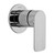 Graff G-8064-LM42S-BK-T Sento Transfer Valve Trim Plate and Handle, Architectural Black