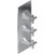Graff G-8078-C15E0-UB-T M-Series Finezza UNO 3-Hole Trim Plate w/Cross Handles (Vertical Installation), Unfinished Brass