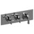 Graff G-8078H-2C1L-OB-T M-Series Finezza UNO 3-Hole Trim Plate w/Finezza Handles (Horizontal Installation), Olive Bronze