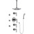 Graff GB1.231A-LM42S-SN Contemporary Square Thermostatic Set w/Body Sprays & Handshower ( Trim Only), Steelnox (Satin Nickel)