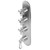 Graff G-8088-LC1C2-PN-T M-Series Transitional 4-Hole Trim Plate w/Handles (Vertical Installation), Polished Nickel
