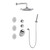 Graff GL3.112SH-RH0-BAU M-Series Full Thermostatic Shower System (Rough & Trim) , 24K Brushed Gold Plated