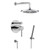 Graff G-7278-LM37S-BAU-T Contemporary Pressure Balancing Shower Set (Trim Only), 24K Brushed Gold Plated