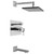 Graff G-7290-LM39S-BNi-T Contemporary Pressure Balancing Shower Set (Trim Only), Brushed Nickel
