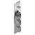 Graff G-8059-LM31E0-SN-T M-Series Square Thermostatic 4-Hole Trim Plate w/Solar Handle (Trim Only) , Steelnox (Satin Nickel)