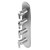 Graff G-8088-LM20E0-SN-T M-Series Transitional 4-Hole Trim Plate w/Bali Handles (Vertical Installation), Steelnox (Satin Nickel)
