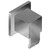 Graff G-8098-LM38E1-OB-T M-Series Square Stop/Volume Control Trim Plate w/Qubic Handle , Olive Bronze